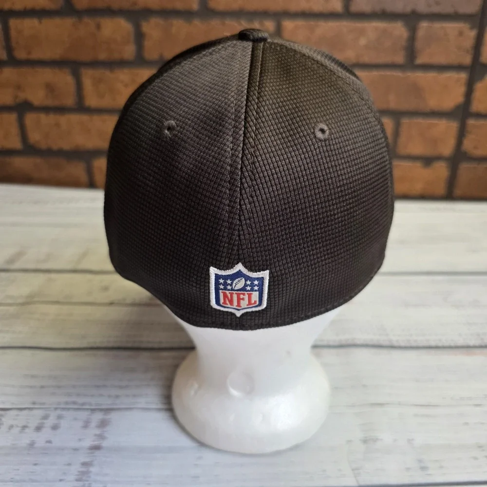 New Era‎ Cleveland Browns Hat Brown Fitted Small Medium Football 39THIRTY Helmet - Picture 3 of 5